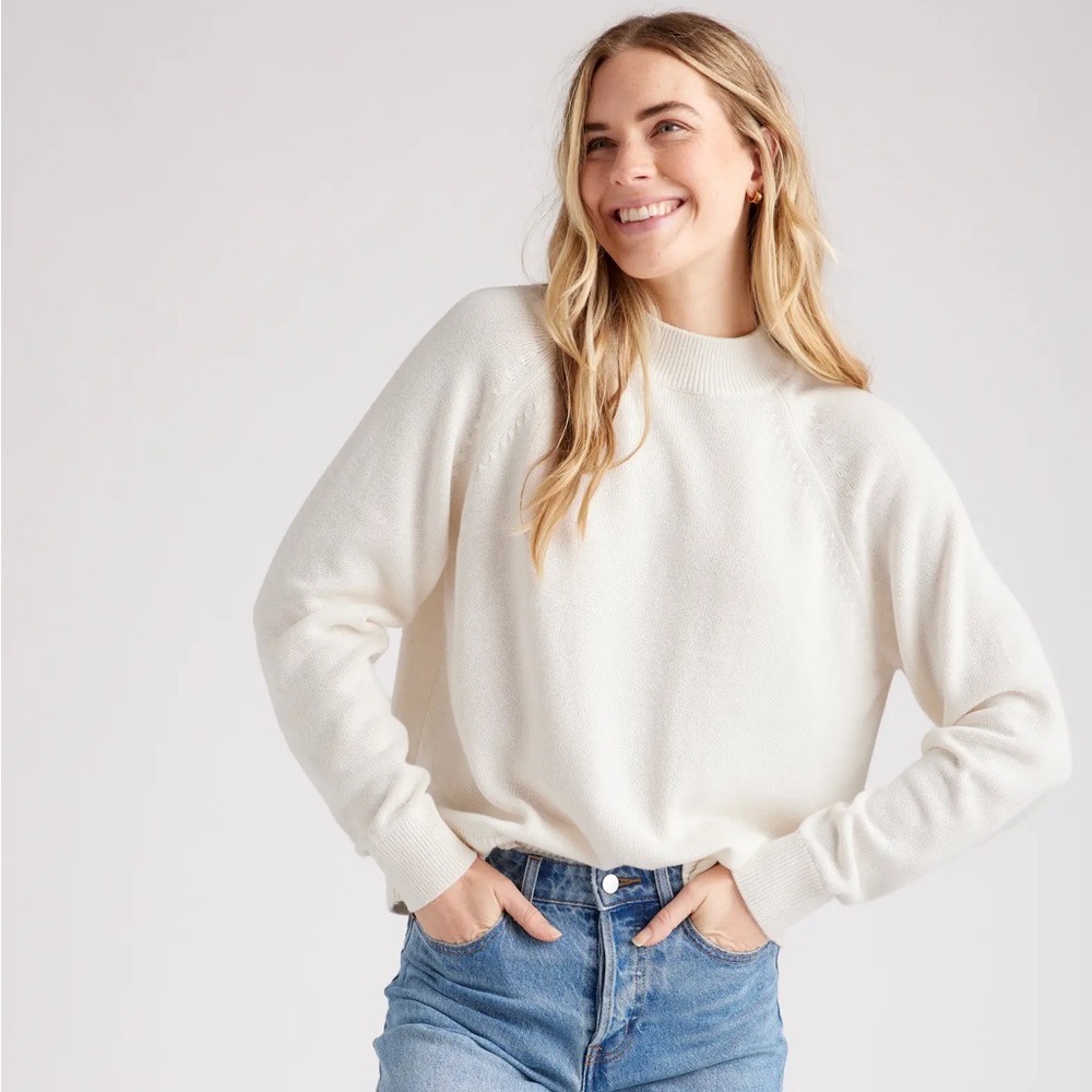 100% Organic Cotton Mock Neck Sweater